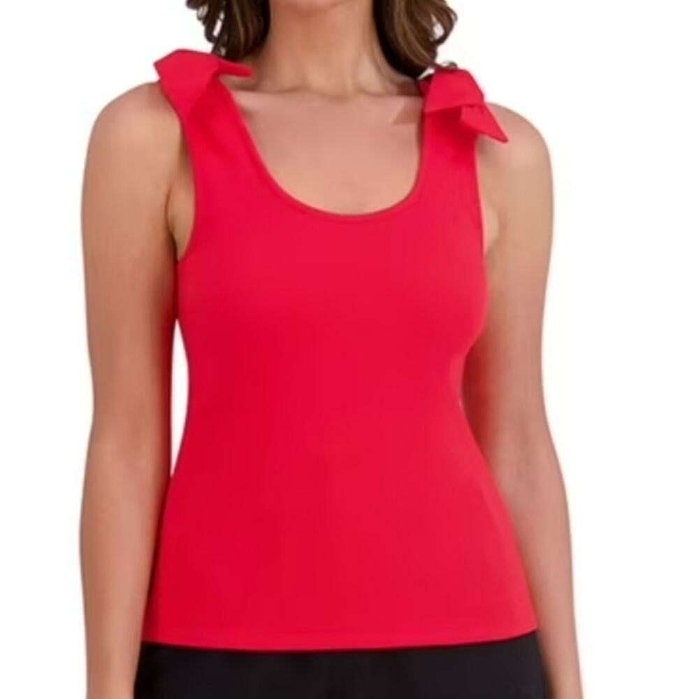 French Connection Bow Tank Top Red